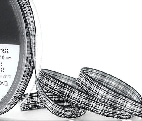 Ribbon from Berisfords. Featuring the distinctive Menzies clan tartan pattern in traditional colours