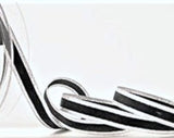 10mm Silver & Black Metallic Winter Stripe Ribbon | Berisfords