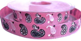 Berisfords "60's Retro Paisley". Single Face Print on a Rustic Polyester Taffeta Ribbon with a cotton look and feel.
