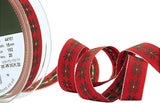 15mm Red, Green & Gold Crystal Metallic Edge Ribbon | Berisfords