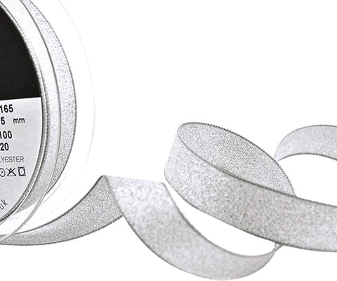 15mm Silver Metallic Lame Ribbon | Berisfords 100