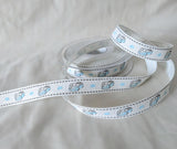 R6600 15mm Natural, Blue and Grey  VW Campervan Printed Ribbon