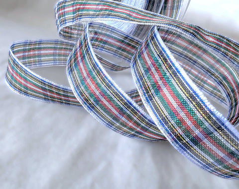 R6049 15mm Dress Stewart Tartan Sheer Ribbon by Berisfords