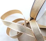 16m Metallic gold grosgrain and satin ribbon