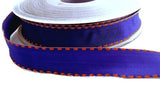 16mm Purple Blue Wired Edge Taffeta Ribbon Orange Satin Bands