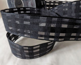 2.5cm black grosgrain and sheer check ribbon. Buy by the metre and cut to order. Order online with Ribbonmoon ribbons.