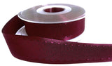 25mm Burgundy Satin-Taffeta Retro Stitch Ribbon by Berisfords