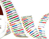 25mm White-Multi Candles Printed Satin Ribbon by Berisfords