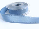 25mm Cornflower Blue Satin-Taffeta Retro Stitch Ribbon, Berisfords