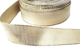 25mm Metallic Gold & Cream Grosgrain Ribbon