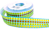 25mm Multi Colour-Spotty Striped Taffeta Ribbon by Berisfords