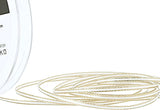 3mm Bridal White Satin Ribbon with Gold Metallic Edge | Berisfords 419
