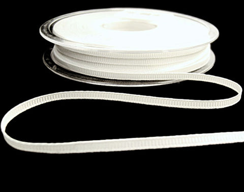 3mm Bridal White Polyester Grosgrain Ribbon