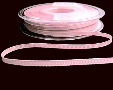 3mm Pale Pink Polyester Grosgrain Ribbon
