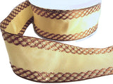 40mm Honey & Metallic Copper Brown Ribbon | Berisfords