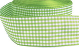 40mm Meadow Green & White Traditional Gingham Ribbon