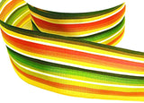40mm Multi-Colour Stripe Wire Edge Taffeta Ribbon | Berisfords