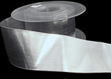 40mm Silver Smooth Metallic Lurex Ribbon | Berisfords