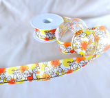 40mm Easter Ribbon. 40mm wide printed taffeta with wire edges