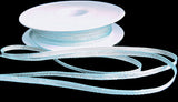 4mm metallic silver and pale blue dragonfly ribbon - Berisfords Ribbons