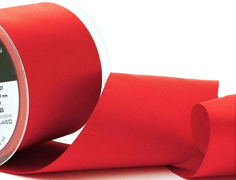 50mm Poppy Red Double Satin Ribbon | Berisfords 21