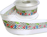 50mm Printed Satin, Organza & Metallic Stripe Ribbon | Berisfords