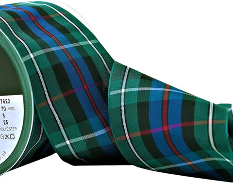 70mm Rose Tartan Polyester Ribbon | Berisfords