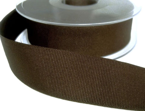 25mm Chocolate Brown Grosgrain Ribbon | Berisfords 9669