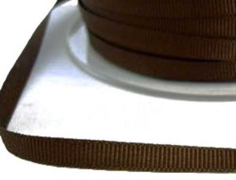6mm Chocolate Brown Grosgrain Ribbon | Berisfords 9669