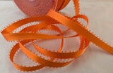 R7033 5mm Orange Delight Double Faced Picot Edge Satin Ribbon by Berisfords