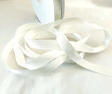 Bridal white 10mm satin ribbon – full unopened 20 metre spool