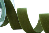 16mm Loden Green Colour 9642 Top Quality Velvet Ribbon by Berisfords Ribbons UK