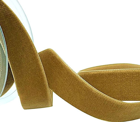16mm Nuss (Golden Brown) Luxury Velvet Ribbon | Berisfords 9533