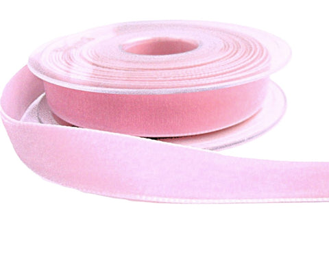 22mm Baby Pink (colour 9598) Quality Velvet Ribbon.