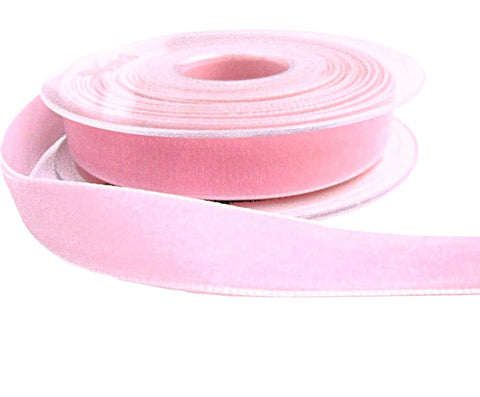 9mm Baby Pink (colour 9598) Quality Velvet Ribbon.