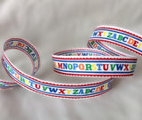 20mm Vintage Alphabet 100% Cotton Ribbon