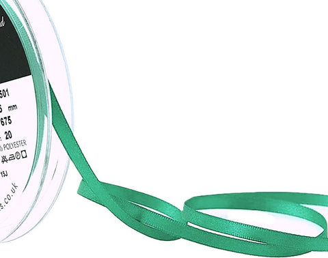 5mm Parakeet Green Double Satin Ribbon | Berisfords 675