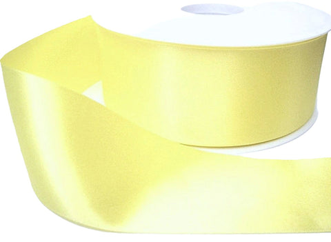 10mm Pale Lemon Double Satin Ribbon | Berisfords 14