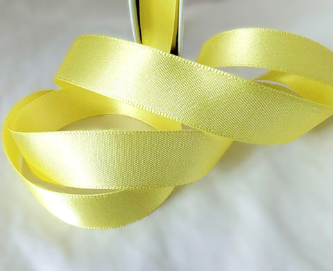 10mm Lemon Double Satin Ribbon | Berisfords 5
