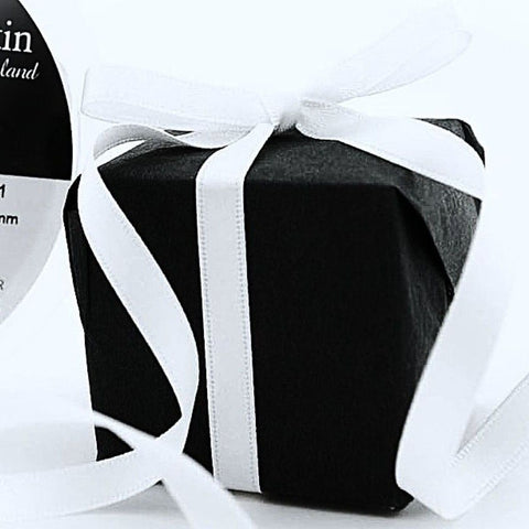 10mm White Double Satin Ribbon | Berisfords 1