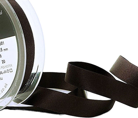 15mm Cuban Brown Double Satin Ribbon | Berisfords 9
