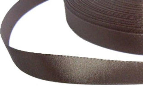 15mm Deep Taupe Double Satin Ribbon | Berisfords 5868