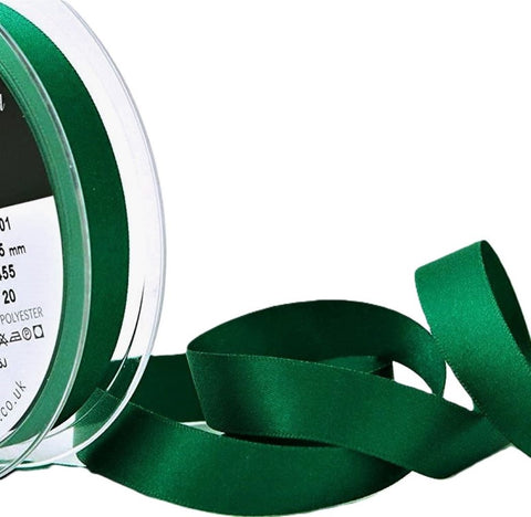 15mm Hunter Green Double Satin Ribbon | Berisfords 455