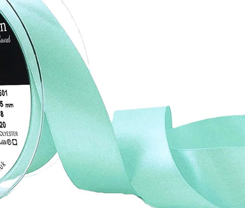 25mm Aqua Double Satin Ribbon | Berisfords 78