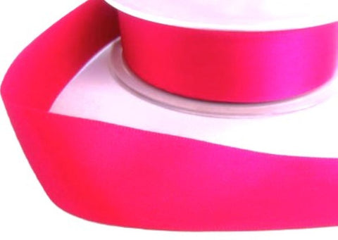 25mm Deep Shocking Pink Double Satin Ribbon | Berisfords