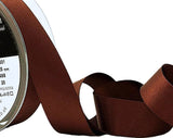 25mm Hot Chocolate Brown Double Face Satin Ribbon by Berisfords