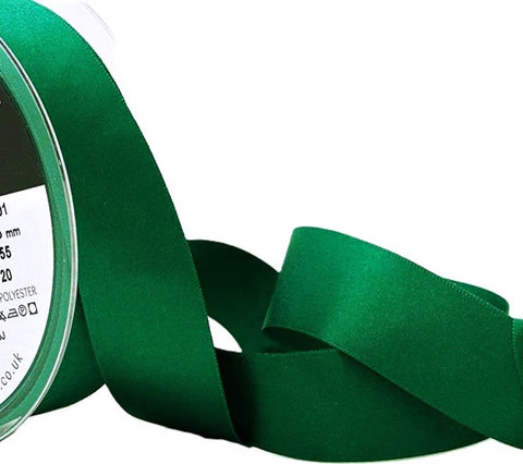 25mm Hunter Green Double Satin Ribbon | Berisfords 455