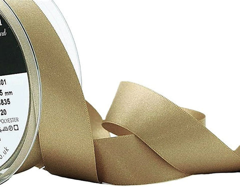 25mm Straw Double Satin Ribbon | Berisfords 6835