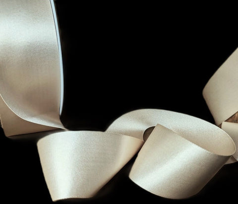 35mm Cream Double Satin Ribbon | Berisfords 50
