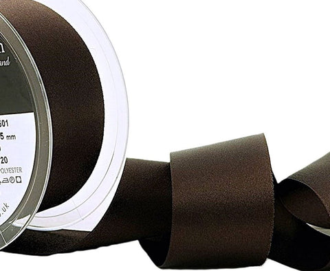 35mm Cuban Brown Double Satin Ribbon by Berisfords | Luxury Recycled Ribbon 9